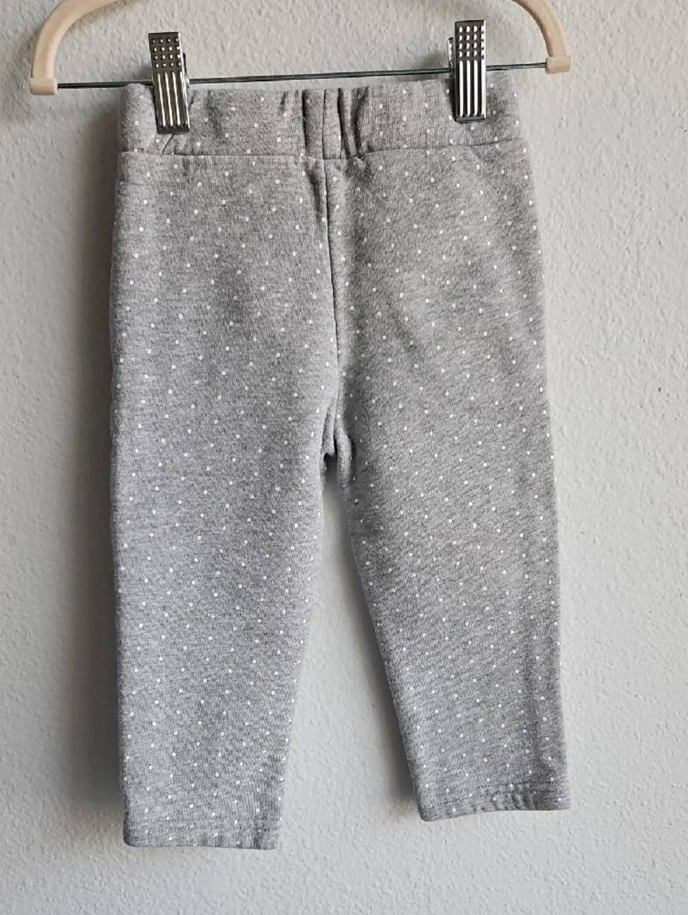 Baby GAP Girls Grey White Polka Dot Warm Jogger Sweatpants Size 2 Toddler